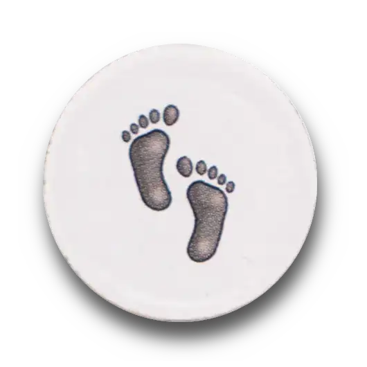 Jeton représentant des pas